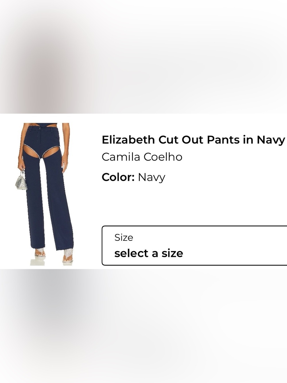 Camila Coelho Navy Elizabeth Cutout Cocktail Dress